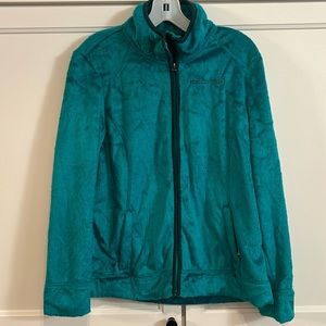 FREE COUNTRY Full Zip Fleece Jacket Women’s Large- Green/Blue. Very gently worn.